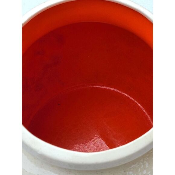 Vintage 70s Kitsch Ceramic Mushroom  & Butterfly Floral Canister - Picture 4 of 7